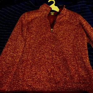 Eddie Bauer wine colored fleece.